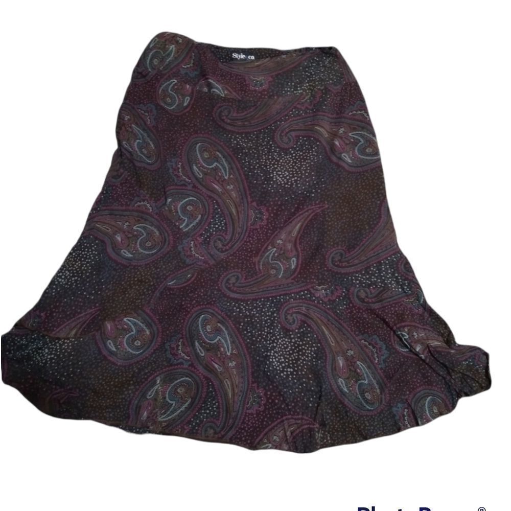 STYLE & CO. chiffon skirt paisley 10p